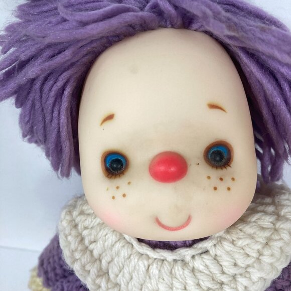 Vintage Strawberry Shortcake & Friends 2 Handmade Crocheted Yarn Dolls w/ Hats - Picture 8 of 11